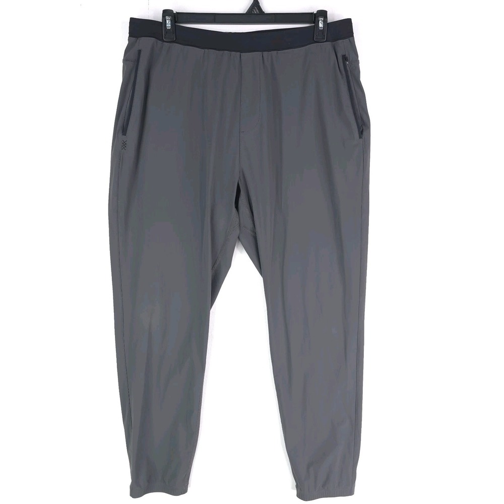 Rhone Jogger Pants Mens XL Gray Woven Versatility Zip Pocket Track Gym 101308